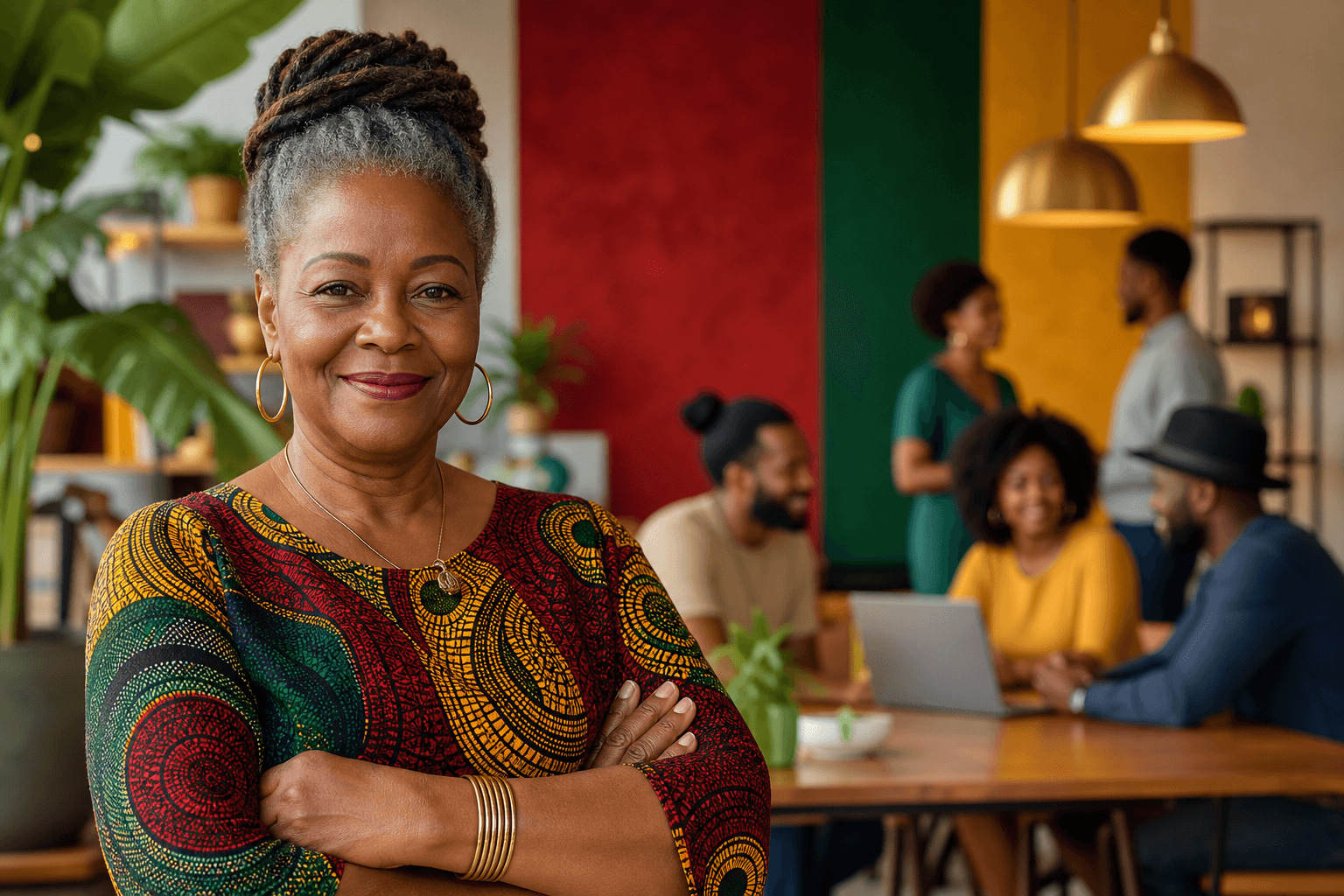Black business owner reviewing local SEO strategy on laptop with directory listing visible on screen