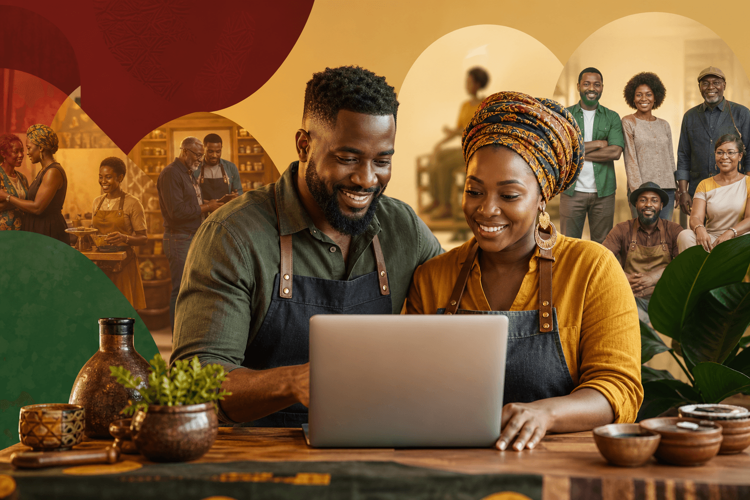 Black business owner claiming verified listing on directory dashboard with checkmark and profile completion