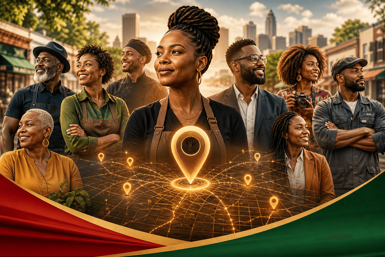 Black business owner reviewing local search results on laptop showing competitor visibility