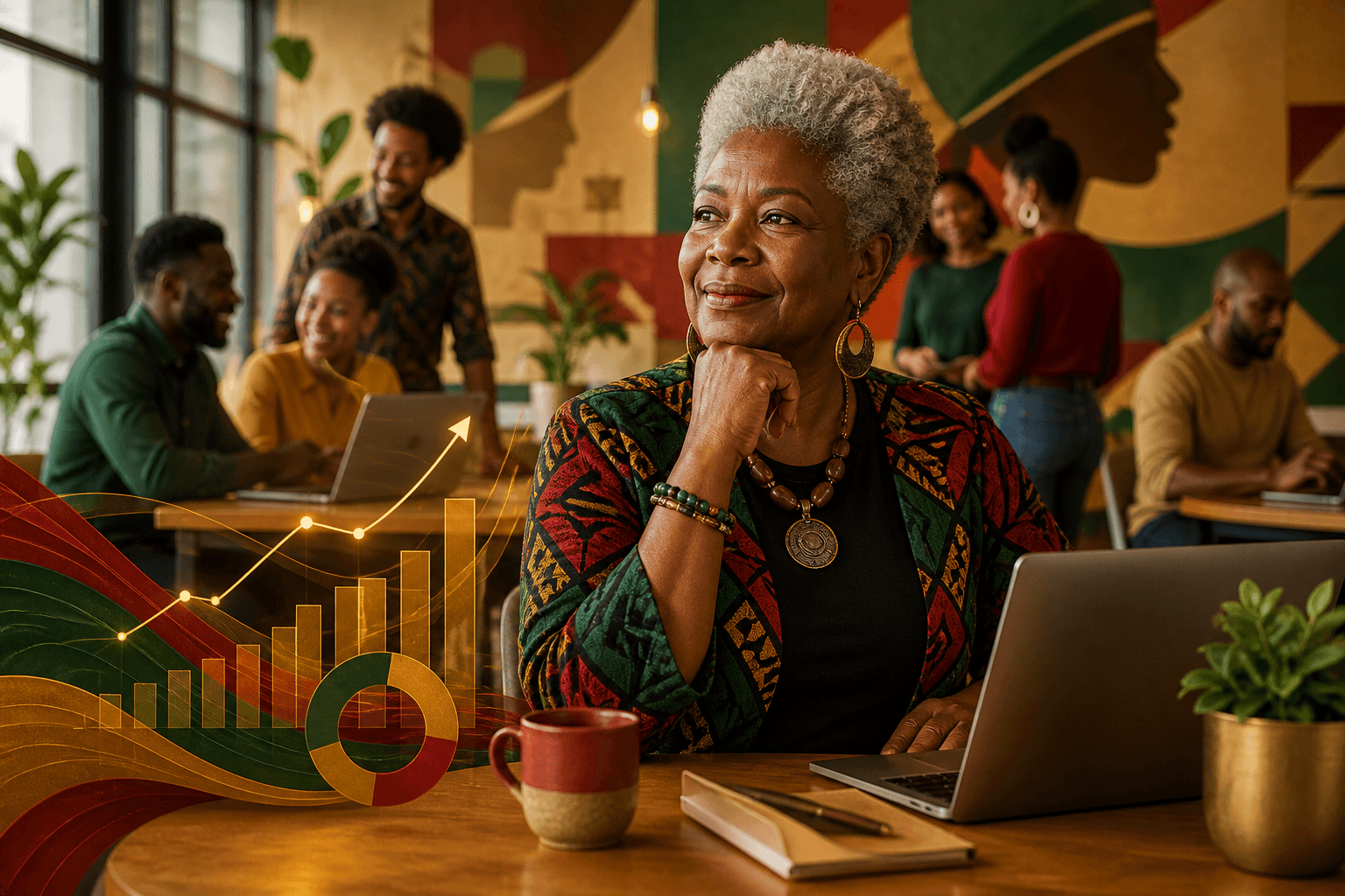 Dashboard showing MRR metrics and referral revenue tracking for Black-owned business growth analysis