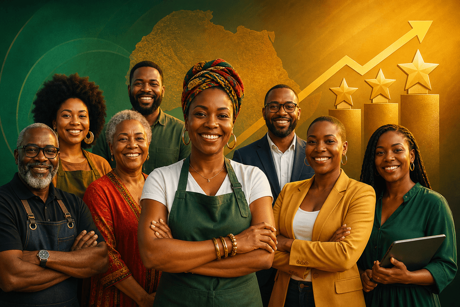 Community leaderboard ranking display with Black business owner profile cards and conversion metrics