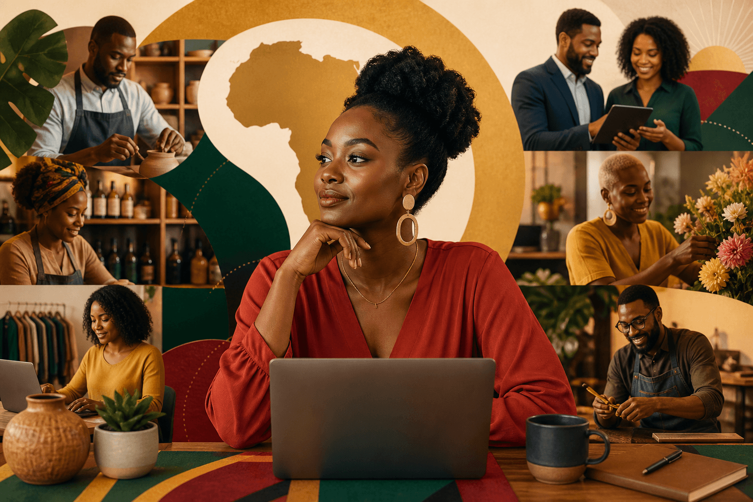 Glossary of business terms displayed on a digital screen with professional typography and icons