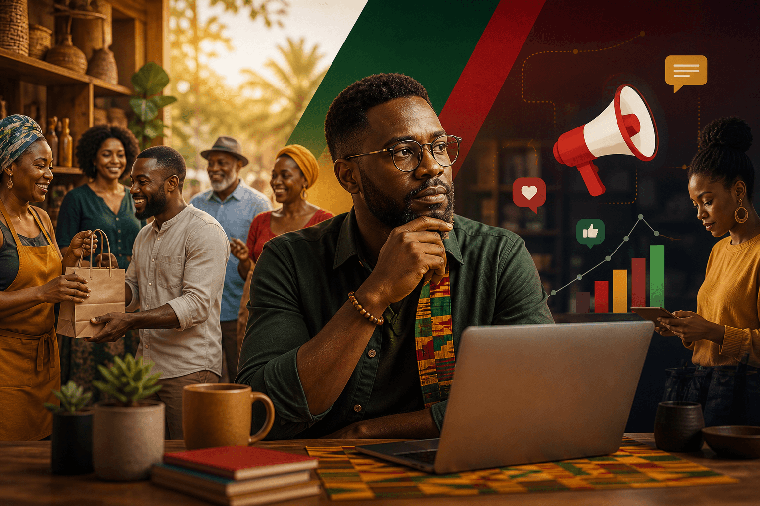 Side-by-side cost comparison chart showing business directory listings versus Meta advertising costs for Black-owned local businesses