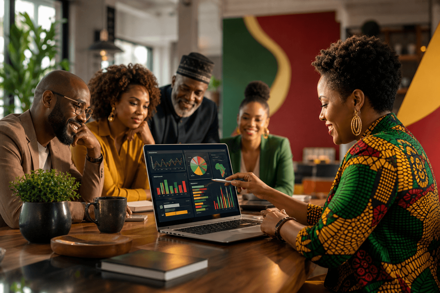 Dashboard analytics screen displaying referral metrics, charts, and revenue data for business planning