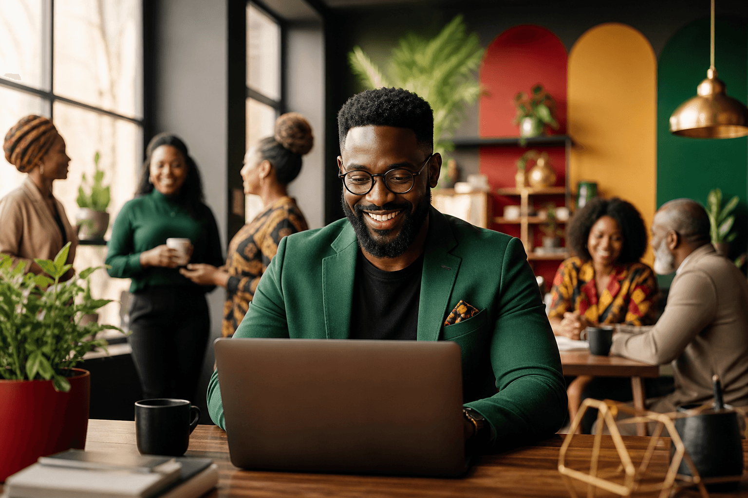Dashboard displaying monthly recurring revenue metrics and referral analytics charts for Black-owned businesses