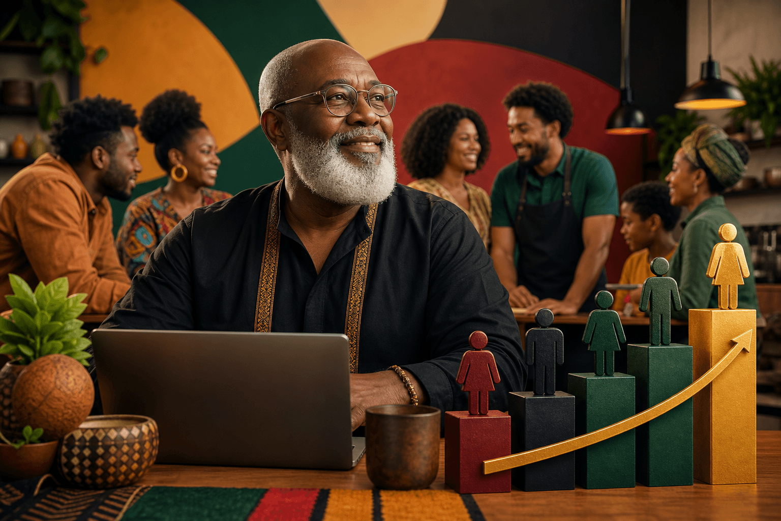 Community leaderboard displaying ranked Black-owned businesses with supporter engagement metrics and verification badges
