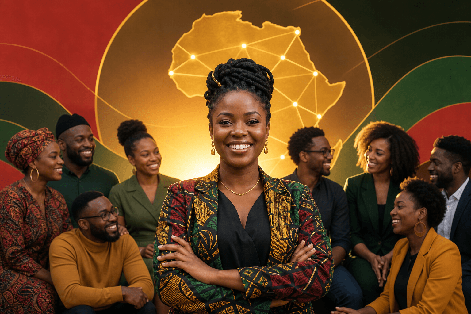 Colorful leaderboard ranking Black business leaders by community trust and network connections