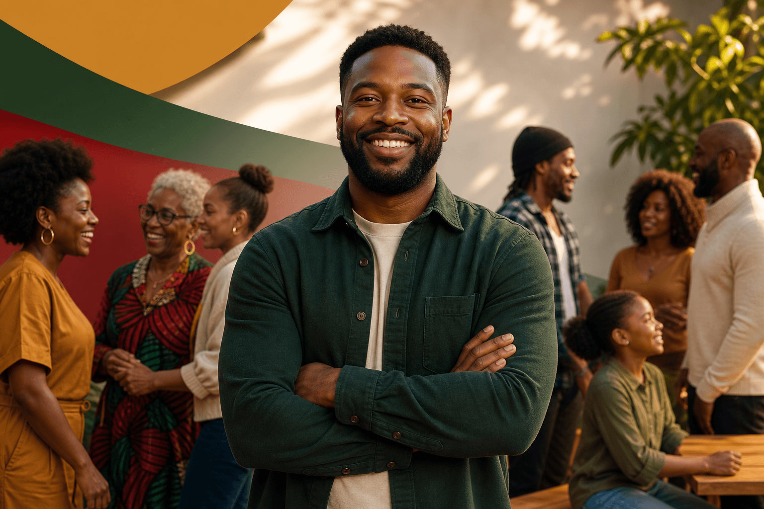 Verified member review stars and testimonial text on a Black-owned business directory profile page